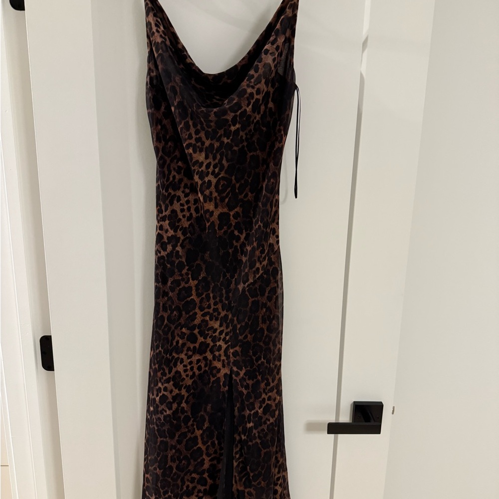 MISHA COLLECTION Brown Leopard Dress